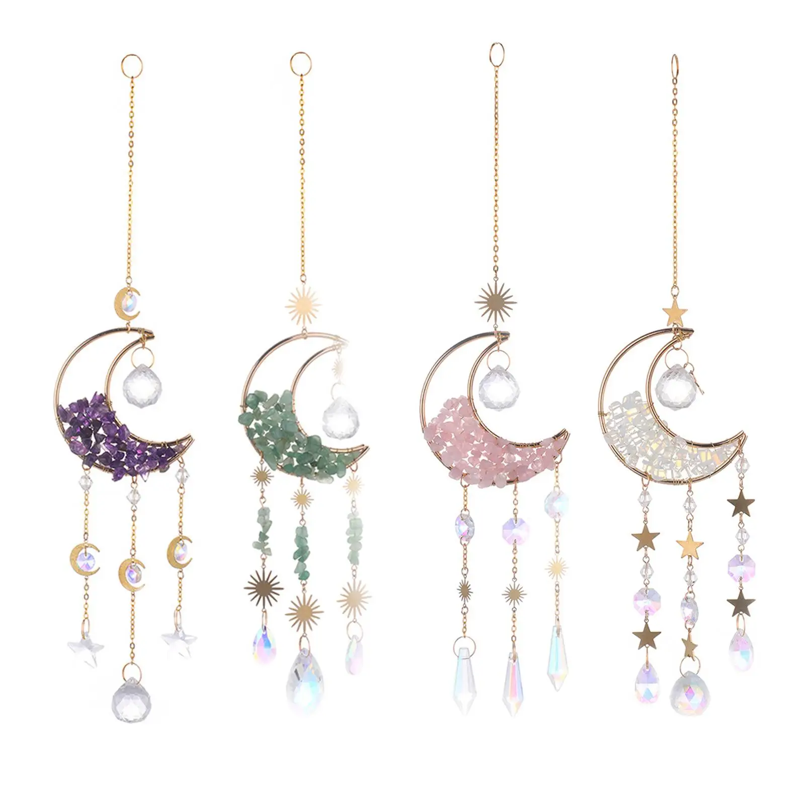 

Moon Pendant, Decorative Wall Moon Decor Wall Hanging Sun Catcher Moon for Living Room Balcony Bedroom Home Decoration