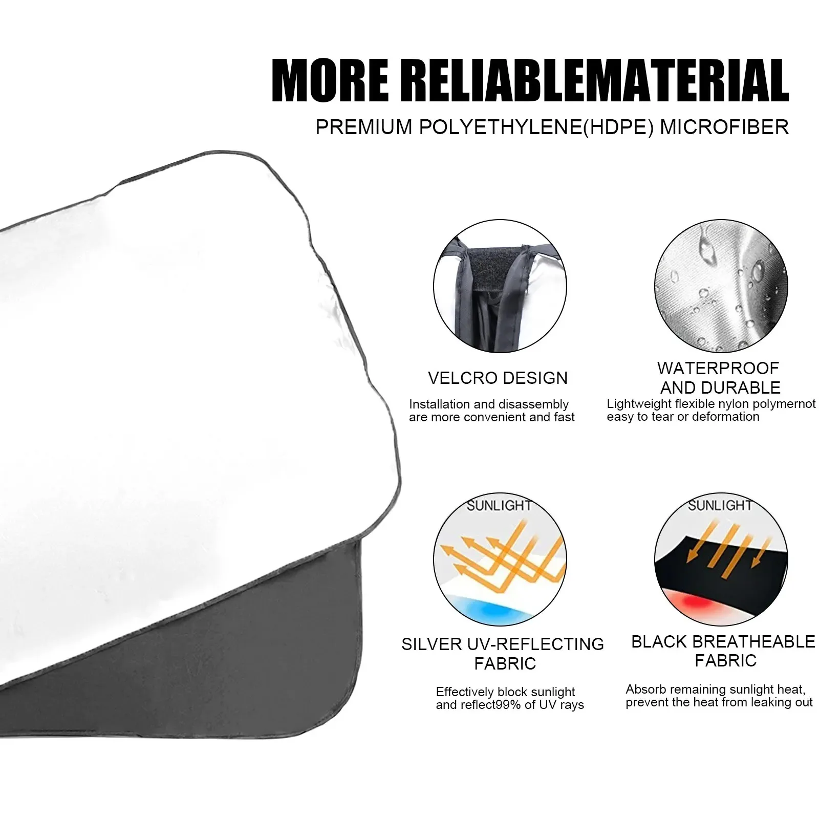 Car Sun Visor Shade 1PCS Front Windshield Internal Sun Visor Folded Stored Block Ultraviolet Rays