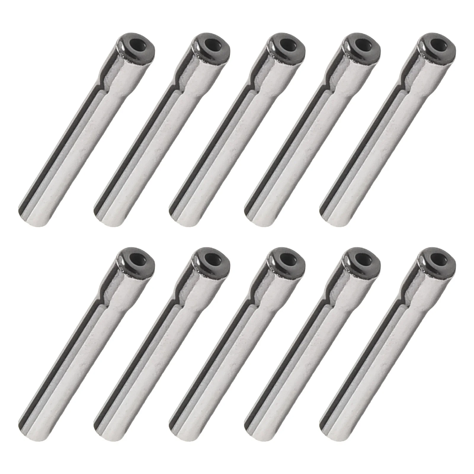 Fishing Rod Tip Guide 1.2mm~2.1mm 10pcs Fishing Gear Accessories Hollow Parts Repair Rod Silver Stainless Steel Tip