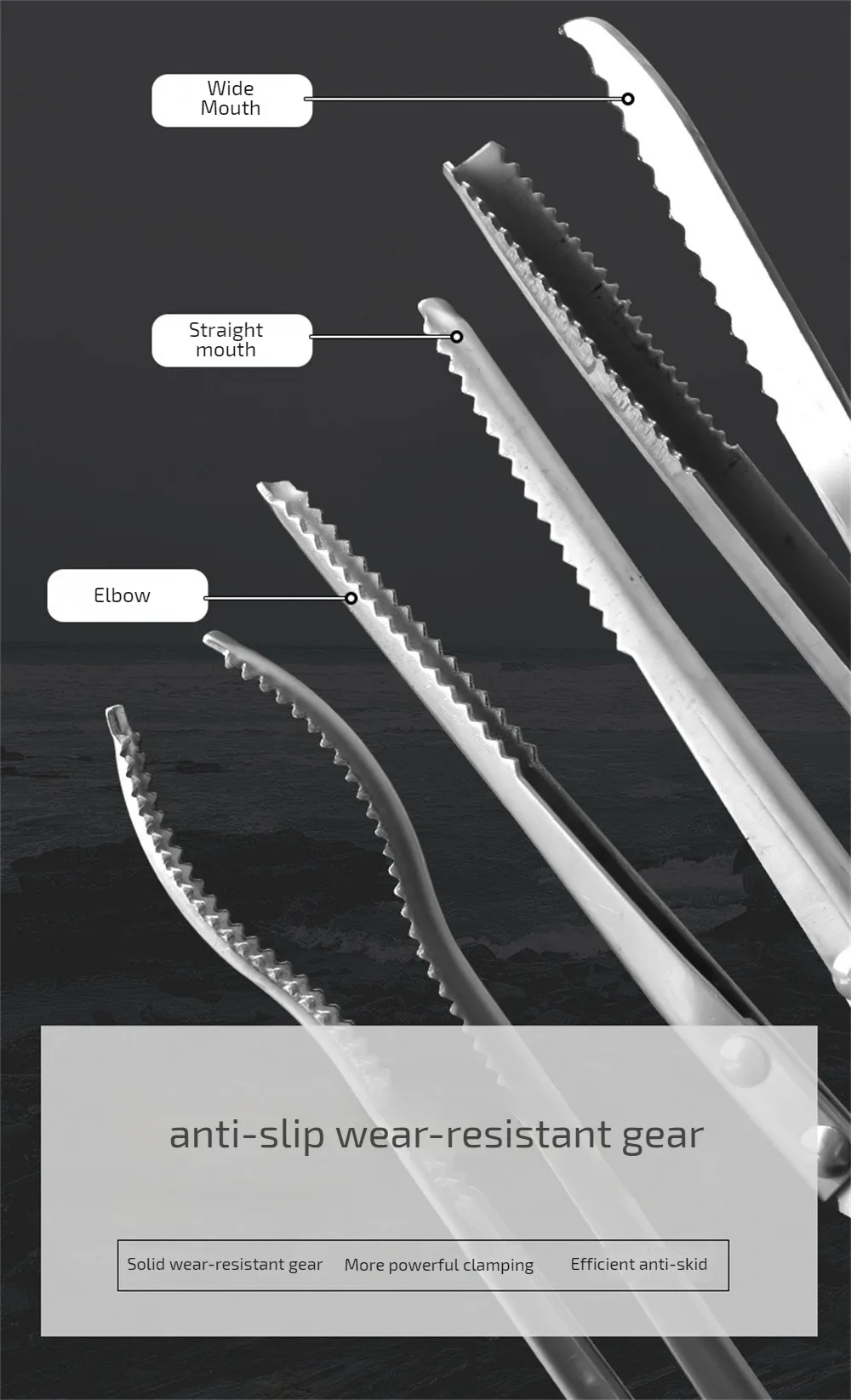 Description Picture 6 of itemSeafood Reinforced Eels Clip Long Handle Sea-Crab Tong Hand Tool Non-Slip Fishing Catch Tools Stainless Steel Tongs