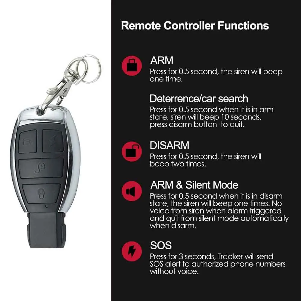 QZT TK303G Car GPS Locator GPS Tracker Vehicle Waterproof Voice Monitor Online Tracking with Remote Control Free APP