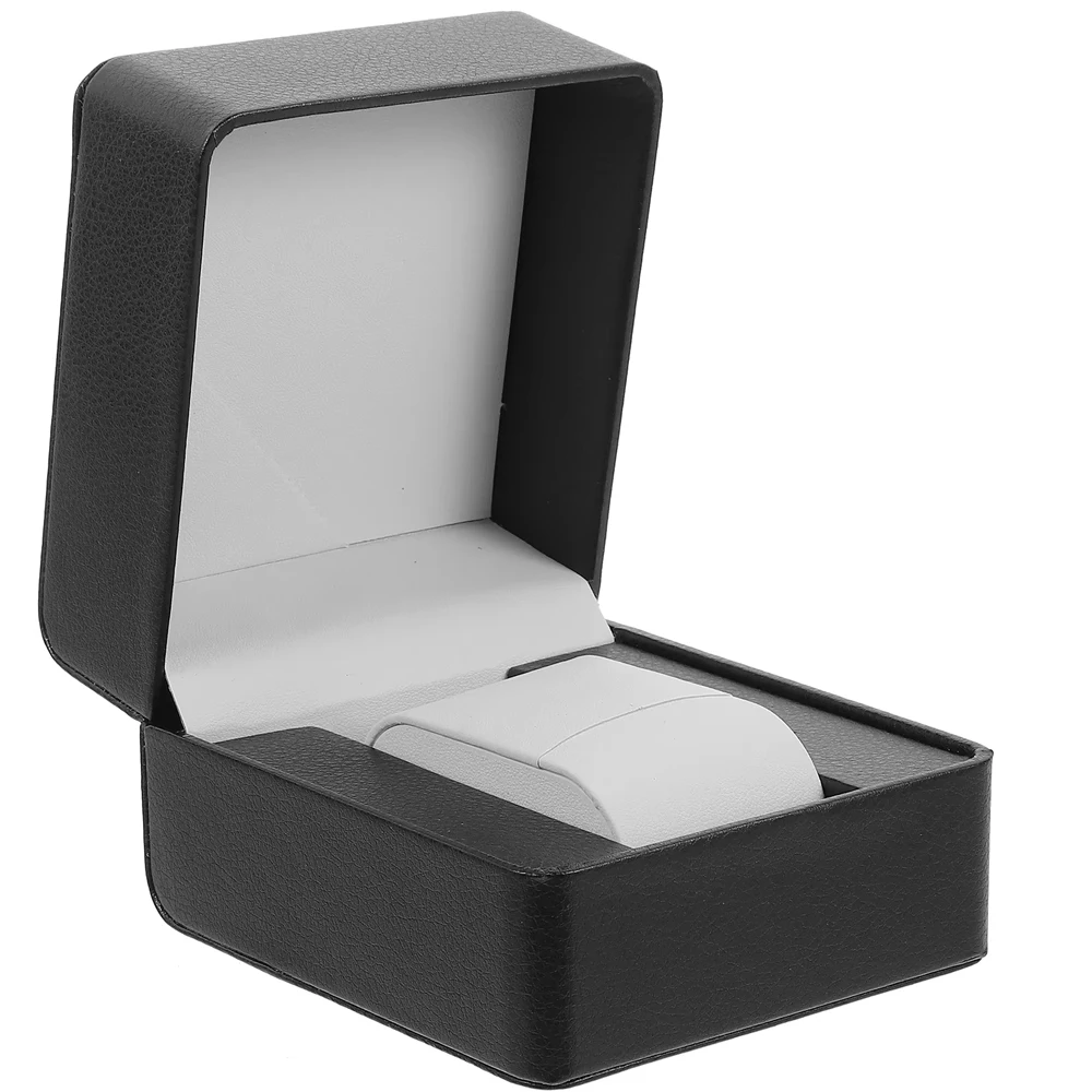 Watch Storage Box Watch Storage Bag Watch Storage Pouch Leather Storage Box Black Single Watch Gift BoxPU Leather Wristwatch Display Case Organizer for Men and Women PU Leather Watch Organizer