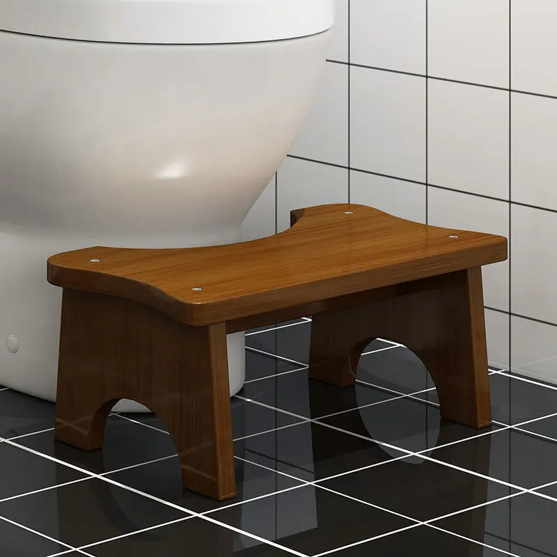 1Pc Bathroom Footstool Wooden Toilet Stool Household Children Step Stool Bathroom Furniture Home Furniture Chairs