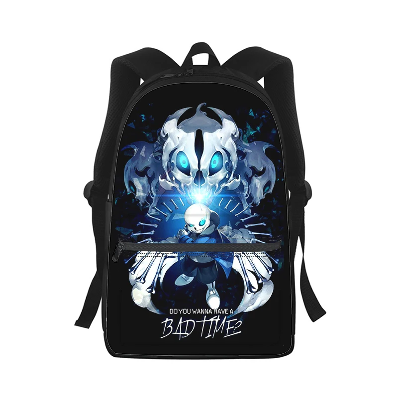 undertale sans game Men Women Backpack 3D Print Fashion Student School Bag Laptop Backpack Kids Travel Shoulder Bag