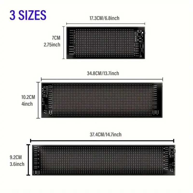 LED Matrix Panel Screen DIY 5V USB Remote Control+App Flexible Car Scrolling Display Halloween Christmas Room Home Decoration 6
