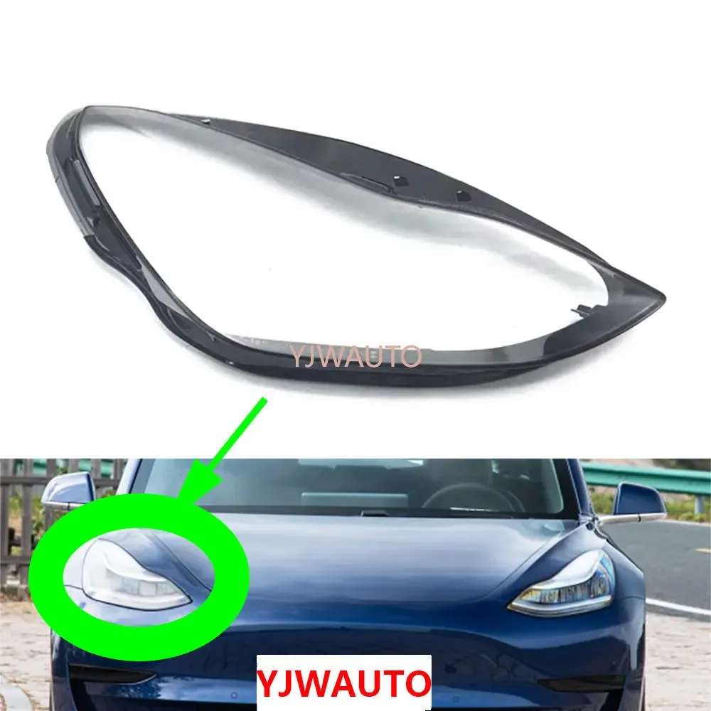 

Линза налобного фонаря для Tesla Model 3 2019-2021, крышка фары, замена автомобильного стекла, прозрачная передняя лампа, автомобильная оболочка