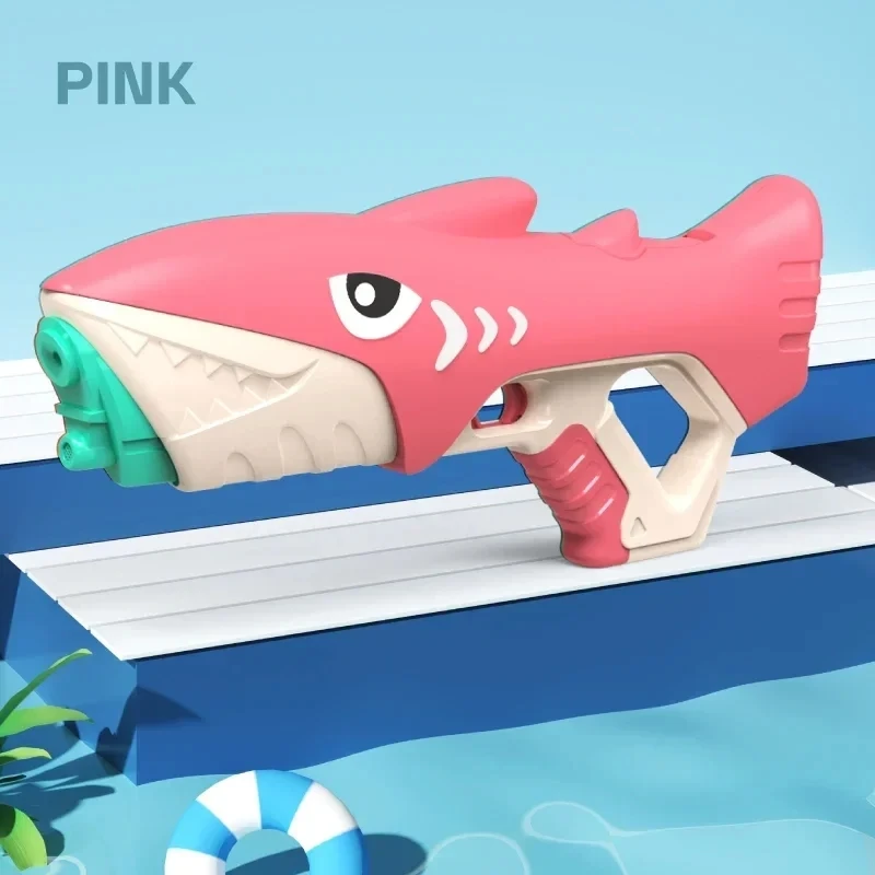Summer Children Water Gun Automatic Large Capacity Electric Toy Cartoon Shark Outdoor Beach Pool Fight Party Water Toy for kid 3