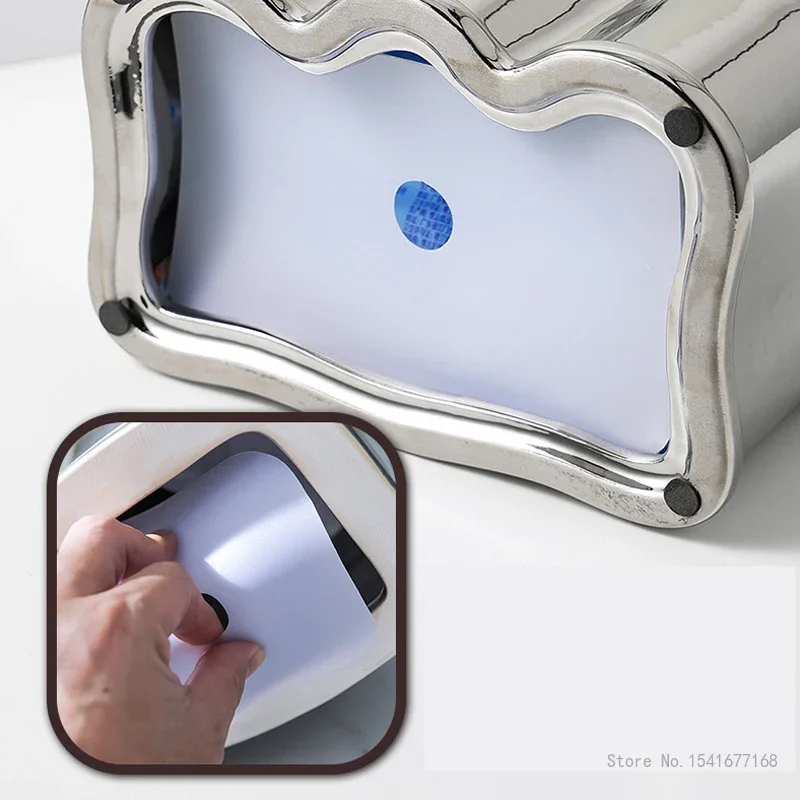 Nordic High-end Ceramic Tissue Box Creative Decoration Home Living Room Bathroom Accessories Supplies Dining Table Paper Box 1Pc