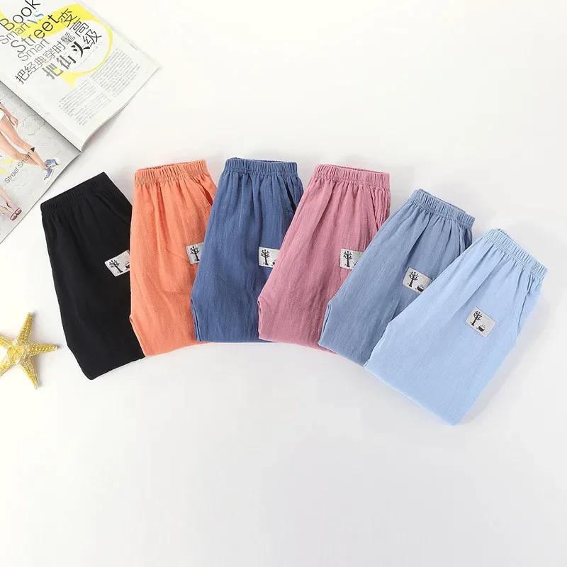 Summer Kids Mosquito-Proof Loose Wide-Leg Pants Airy Lantern Lounge Sleepwear For Boys Girls 2-10Y Girls Boys Kids Pants