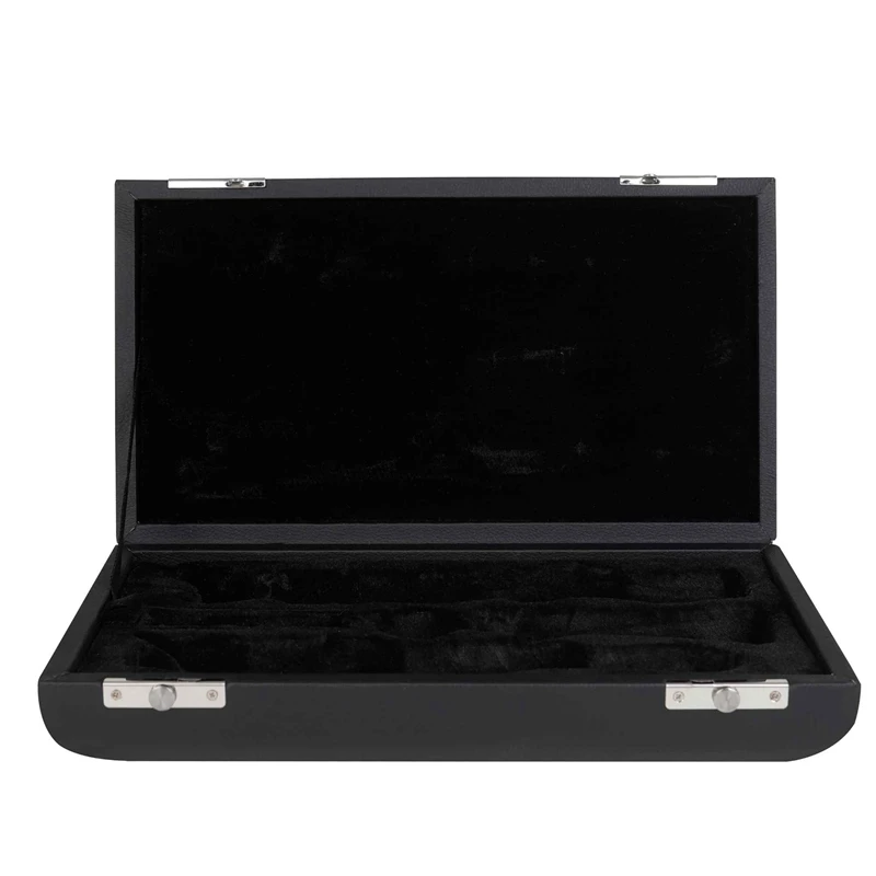 

Portable PU Metal Press Lock Oboe Protection Box Musical Instrument Leather Box Black