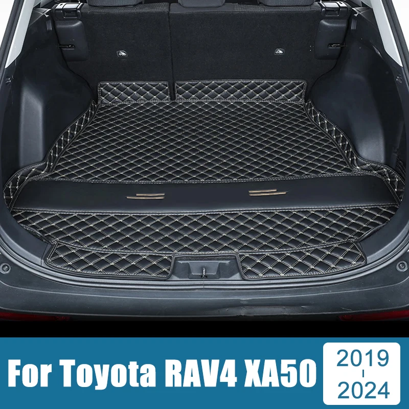 

Leather Car Trunk Mat For Toyota RAV4 XA50 2019 2020 2021 2022 2023 2024 RAV 4 Hybrid Cargo Liner Cover Pad Carpet Accessories