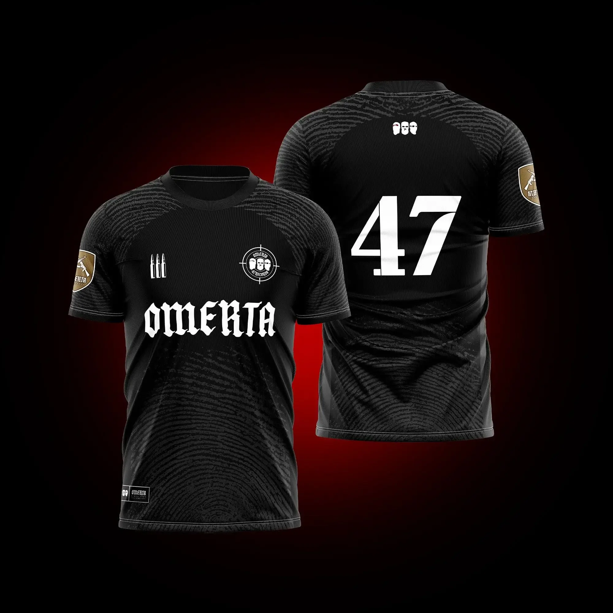 maillot omerta 47 t shirt men casual black white top y2k clothes 3
