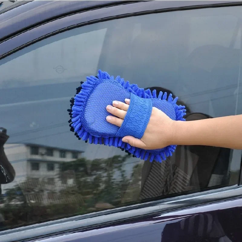 1PCS Car Wash Kit Microfiber Towel Chenille Sponge Brush Pad Glove Auto Cleaning Accessories for Vehicle Detailing