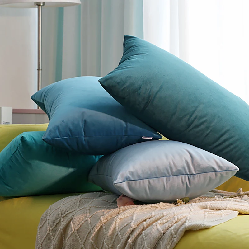 Luxurious Soft Velvet Plaid Cushion Covers for Living Room Decor - 30x50 cm