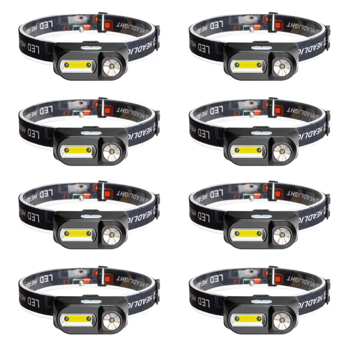 

2 LED Flashlight Rechargeable use 18650 Battery Strong Light Camping Adventure Fishing Head Light Headlamp