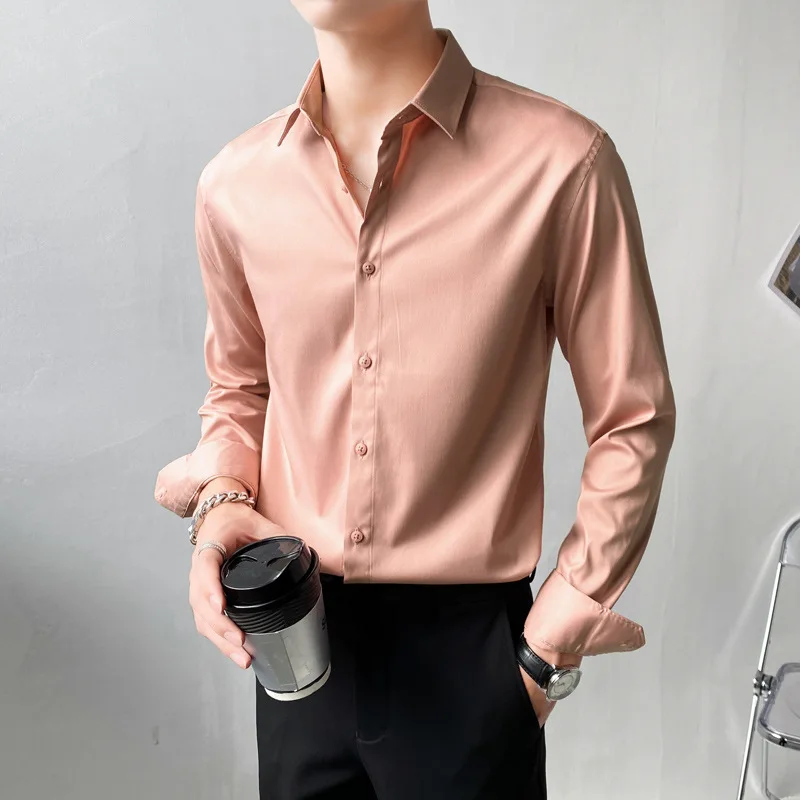 shirts for men Tailor-made Suits casual fashion slim fit business shirts men long sleeves korean style clothing S-XL