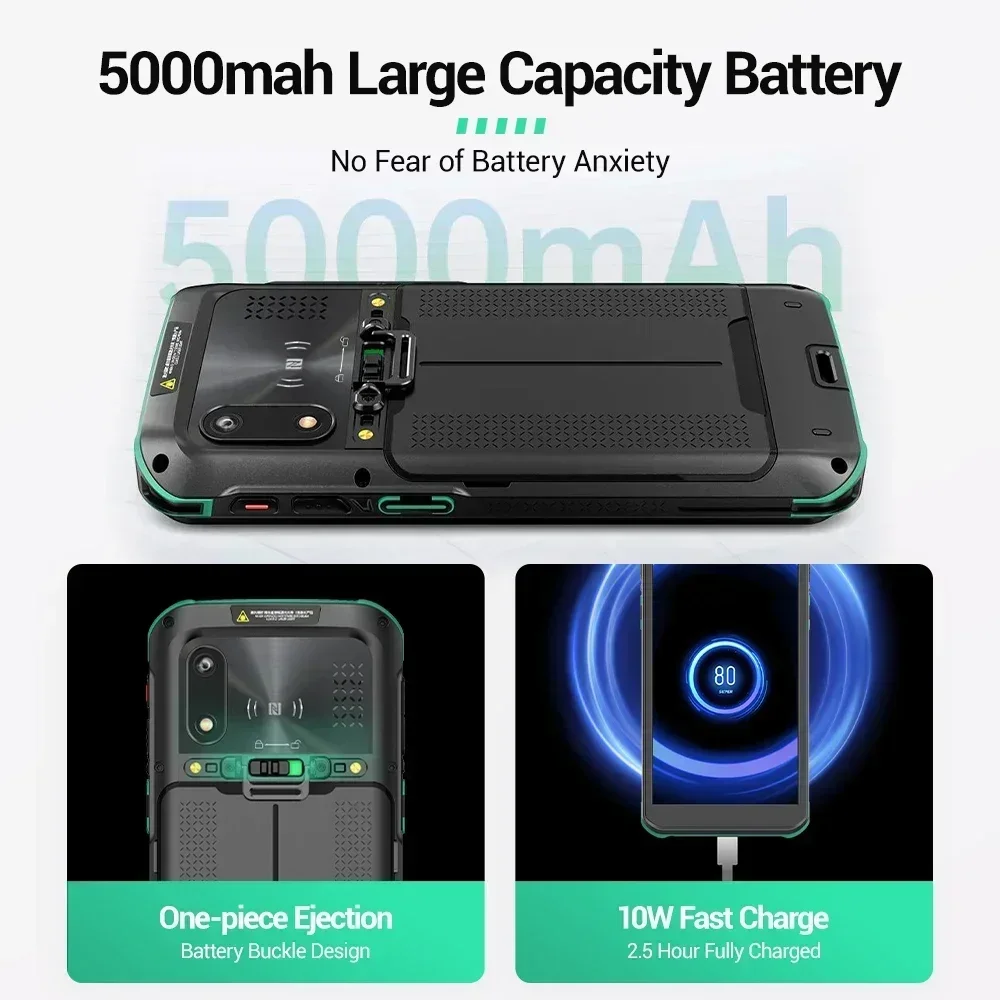 2023 PDA 안드로이드 11 5.5인치 4G IP68 1D 2D 모바일 PDA 바코드 스캐너 태블릿 PC 재고 관리 시스템 러기드 핸드헬드 PDA