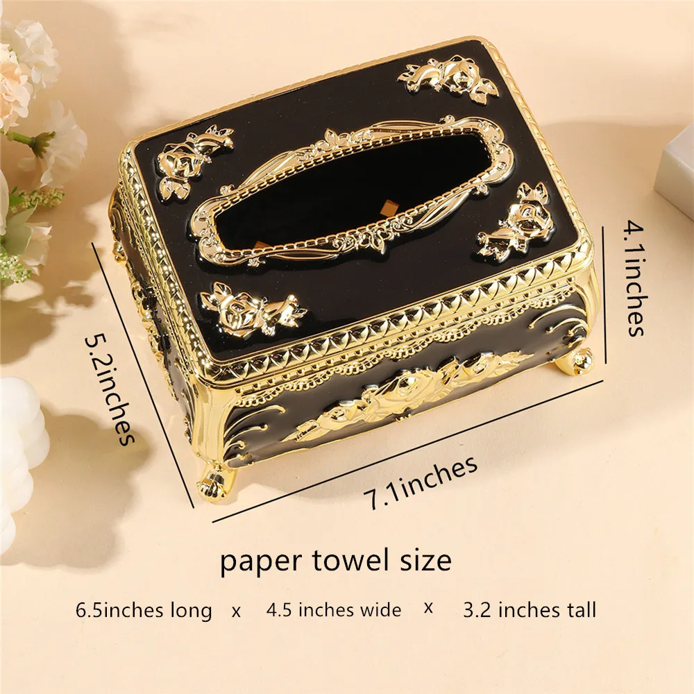 European style acrylic tissue box luxury KTV hotel tissue box rack desk accessories home office bar desktop