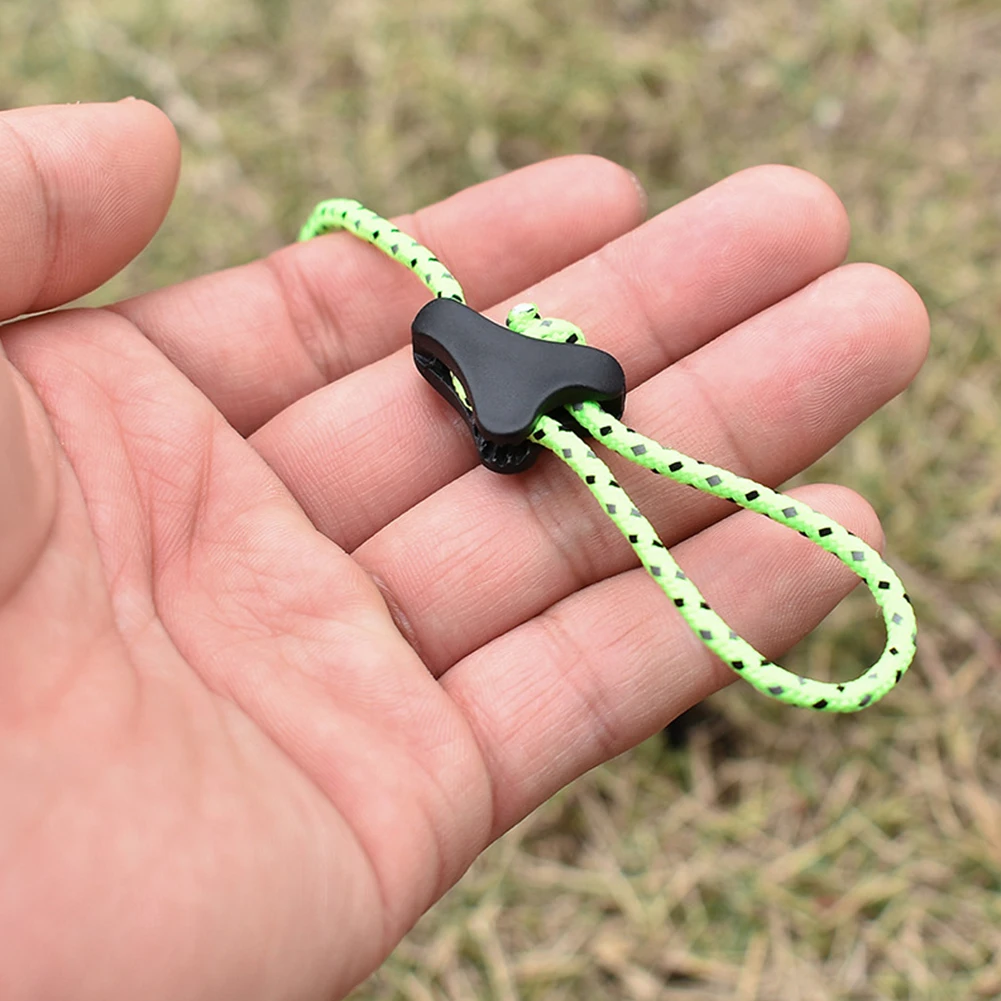 Camping Tent Rope Fastener Adjuster Nonslip Rope Buckles Cord