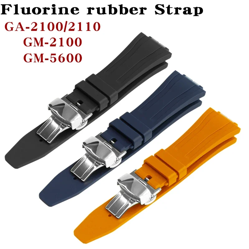 Ga 2100 Gm 2100 Ga2110 Cinturino In Gomma Per Cinturino Orologio Ga-2100 Cinturino Impermeabile In Fluorurubber Per Chiusura A Farfalla Gm5600