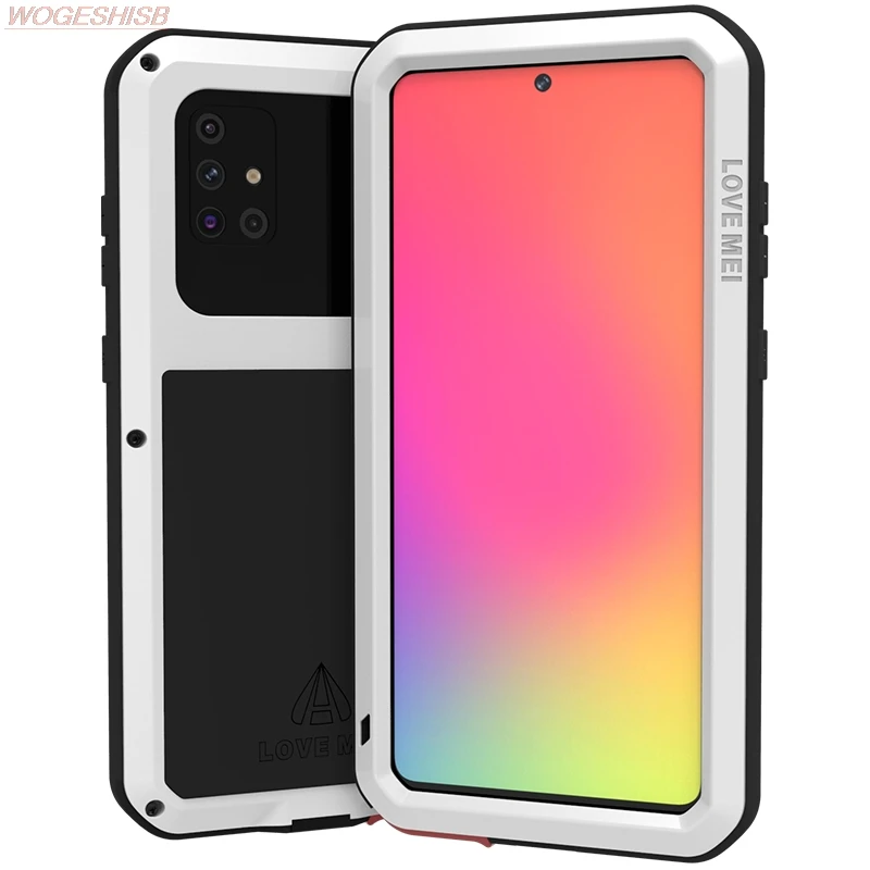 Original Powerful 360 Armor Heavy Duty Metal Tank Protection Case for Samsung Galaxy A71 4G Lovemei Brand Fundas