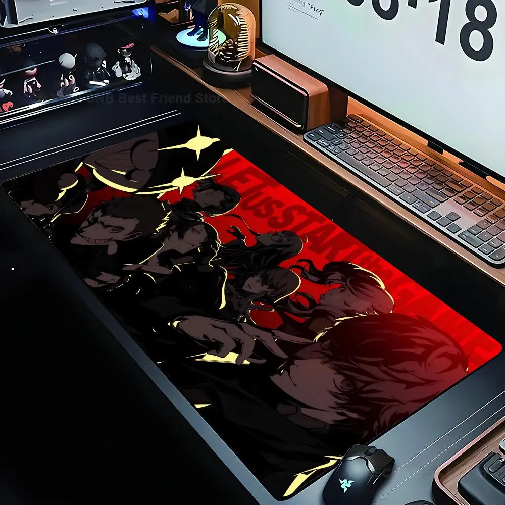 

Anime P-Persona 5 Mousepad Large Computer Gaming Accessories MousePads Desk Mats Anti-slip Laptop Soft Mice Pad
