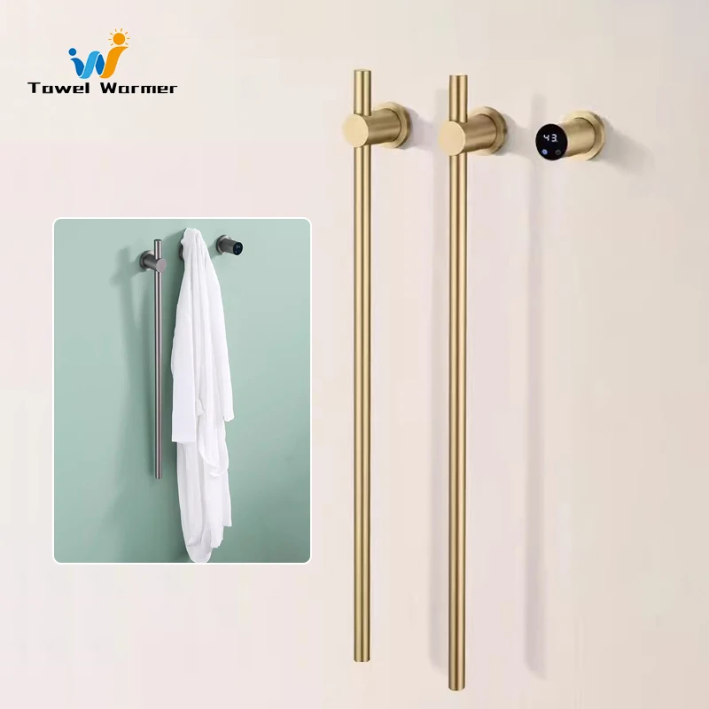 อุปกรณ์ห้องน้ํา ชั้นวางผ้าเช็ดตัวไฟฟ้าอัจฉริยะ ควบคุมเวลาอุณหภูมิ ราวแขวนผ้าไฟฟ้า สายซ่อน ชั้นวางผ้าเช็ดตัวอุ่น 1