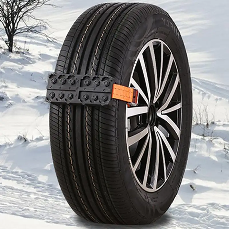 Car Tire Traction Mats Anti Skid Tire Rubber Straps Snow Traction Mat Car Blocks Wheel Straps Off-Road Escape Tool
