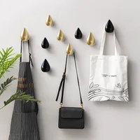 Wall Mounted Hook Creative Water Droplet Clothes Hats Hook Powerful Multi-Purpose Keychain Decorative Wall Clothes Storage 1
