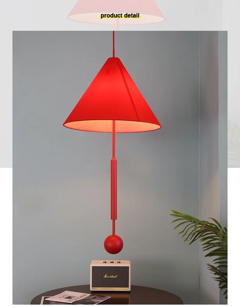 Description Picture 2 of itemMemphis Vintage Chandelier Living Room Dining Room Showroom Sofa Stairwell Loft Hat Umbrella Fabric Art Pendant Light Fixture