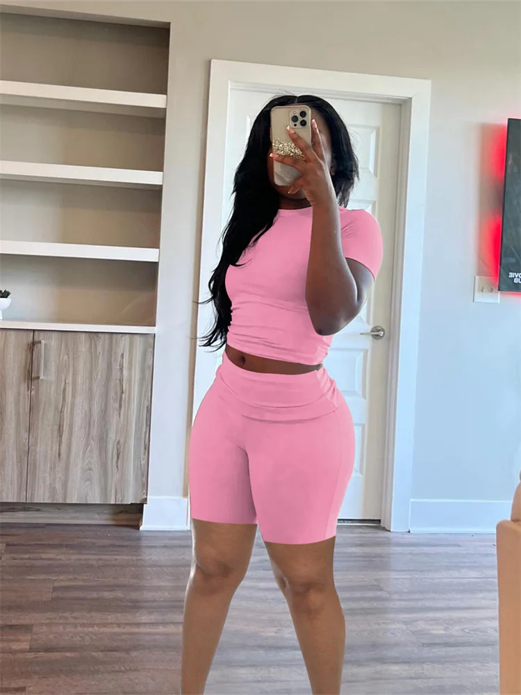 2025 Summer New Streetwear Crop Tops Women Tracksuits Sets+2