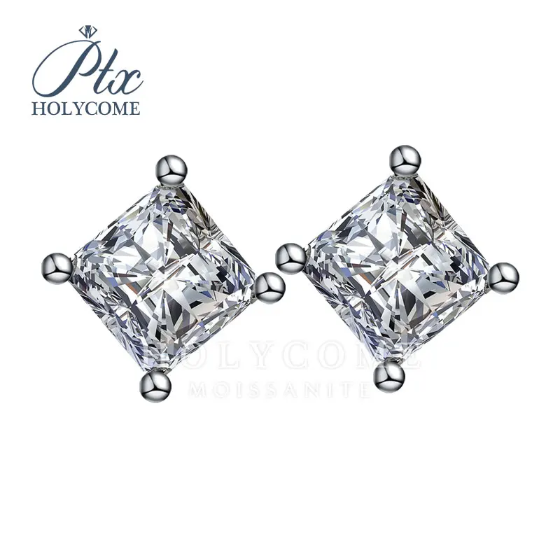 

DVVS1 Moissanite Ear Studs S925 Sterling Silver Sparkling Elegant Eardrops Gift for Friend Party Jewelry GRA Certifie