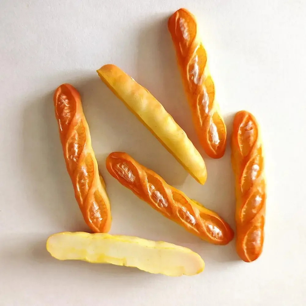 8pcs Home Craft Mini Food Bread Ornament Miniature Dollhouse Decor Doll House Accessories Fake Croissant Kitchen Toys 6