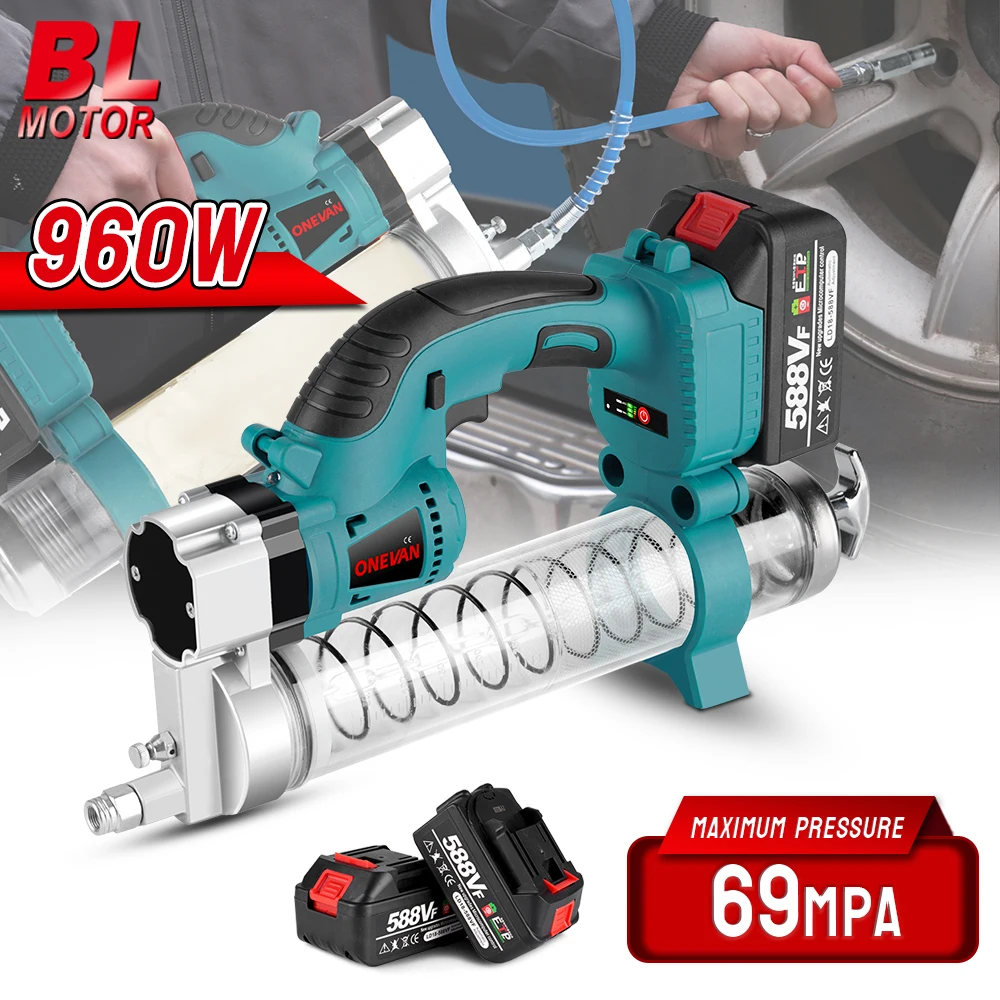 ABAC Pistola Ingrassatrice G-911, Pistola Con Tubo Lubrificante Rigido E Flessib - Foto 8