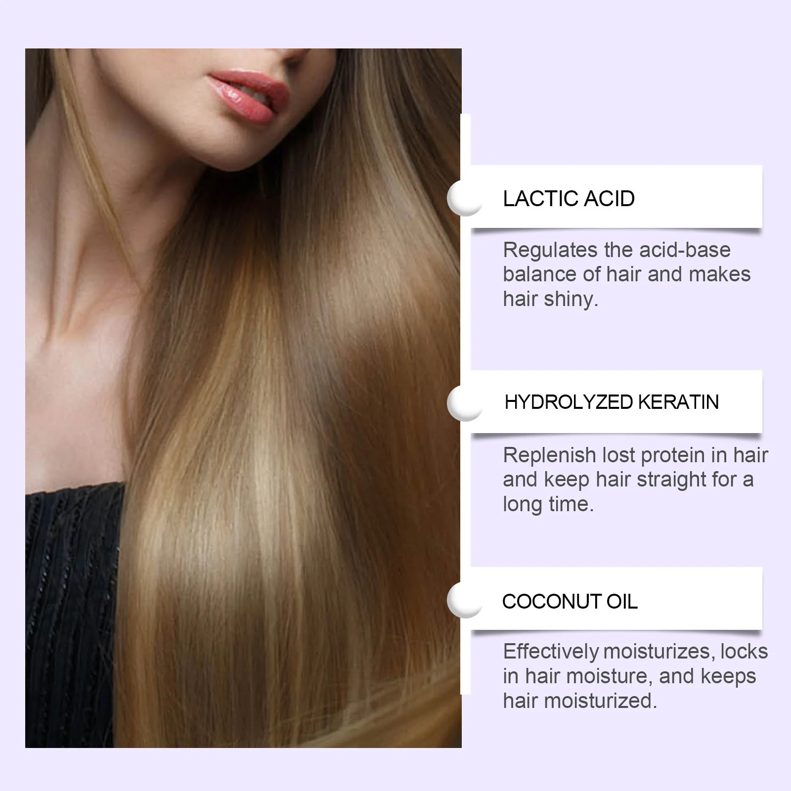 Multifunctional Keratin Hair Straightening Cream Moisturizing Nourishing Anti-frizz Softening Hair Care Free Straightening