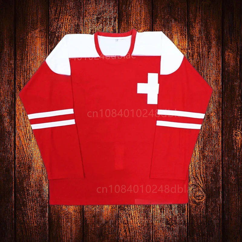 Vintage Nino Niederreiter #22 Team Switzerland Schweizer Hockey Jerseys Embroidery Youth Kids Adult Any Size And name