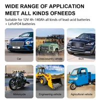 EAFC 12V 7A Car Battery Charger Smart Multiple Protection AGM Lithium Iron Lead-acid Charger for Car SUV RV Motorcycle Truck 4