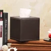 Creative Desktop Roll Paper Box, PU Leather Tissue Case, Cube Napkin Holder, Kitchen Pumping Tray, European Fashion Storage Box 3