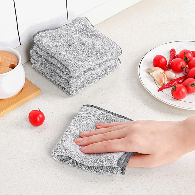 4 Pcs Kitchen Dish Towels Cloths For Washing Dishes Highly