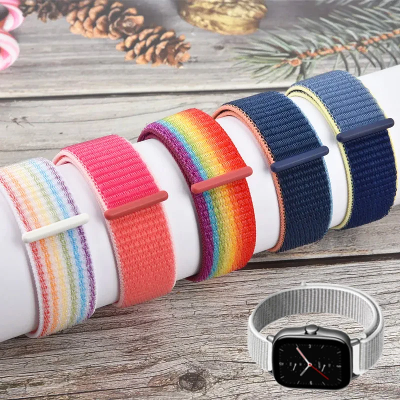 Nylonowa Pętla Do Amazfit Gts 4/3/2/2E/Mini Gtr 4/3/Pro/2/2E Sport Pride 20Mm/22Mm Bransoleta Do Zegarka Huawei Watch Gt 4-3-2 Pasek