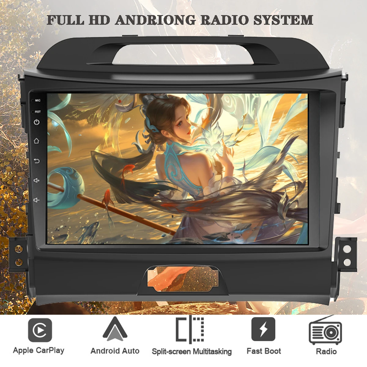 8G + 128G Android 13 Car Video Dvd Cassette Per Kia Sportage 2011 - 2015 Auto Stereo Headunit Navigazione Gps Audio Video Radio Fm