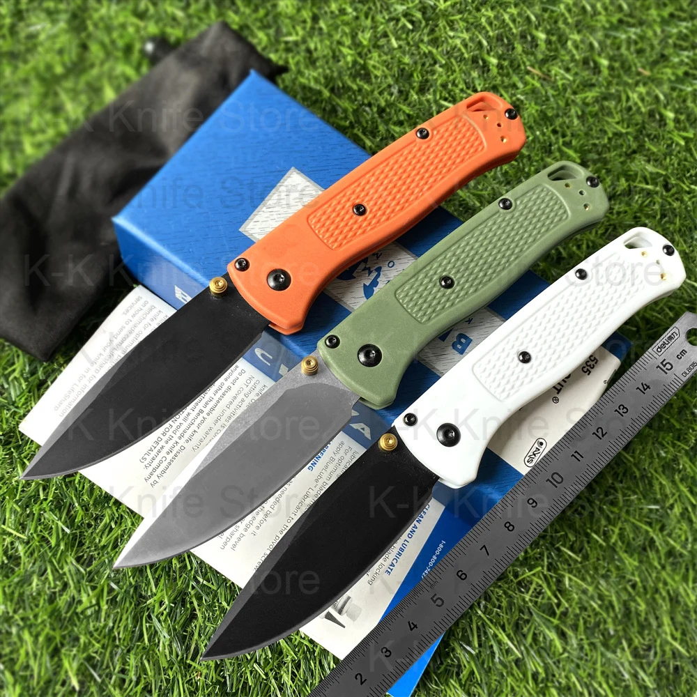 

BM 535 Bugout Pocket Knife BM535 D2 Steel Blade Glass Fiber Handle Outdoor Camping Self Defense Fruit Knife EDC Tools