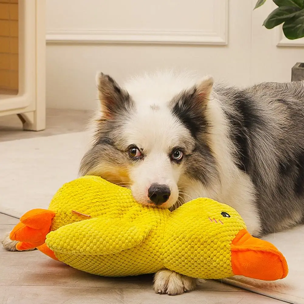 

Dog Chew Toy Durable Duck Shape Dog Toy for Teeth Squeaky Chew-resistant Pet Molar Toy Entertaining Dog Supplies Chew-resistant