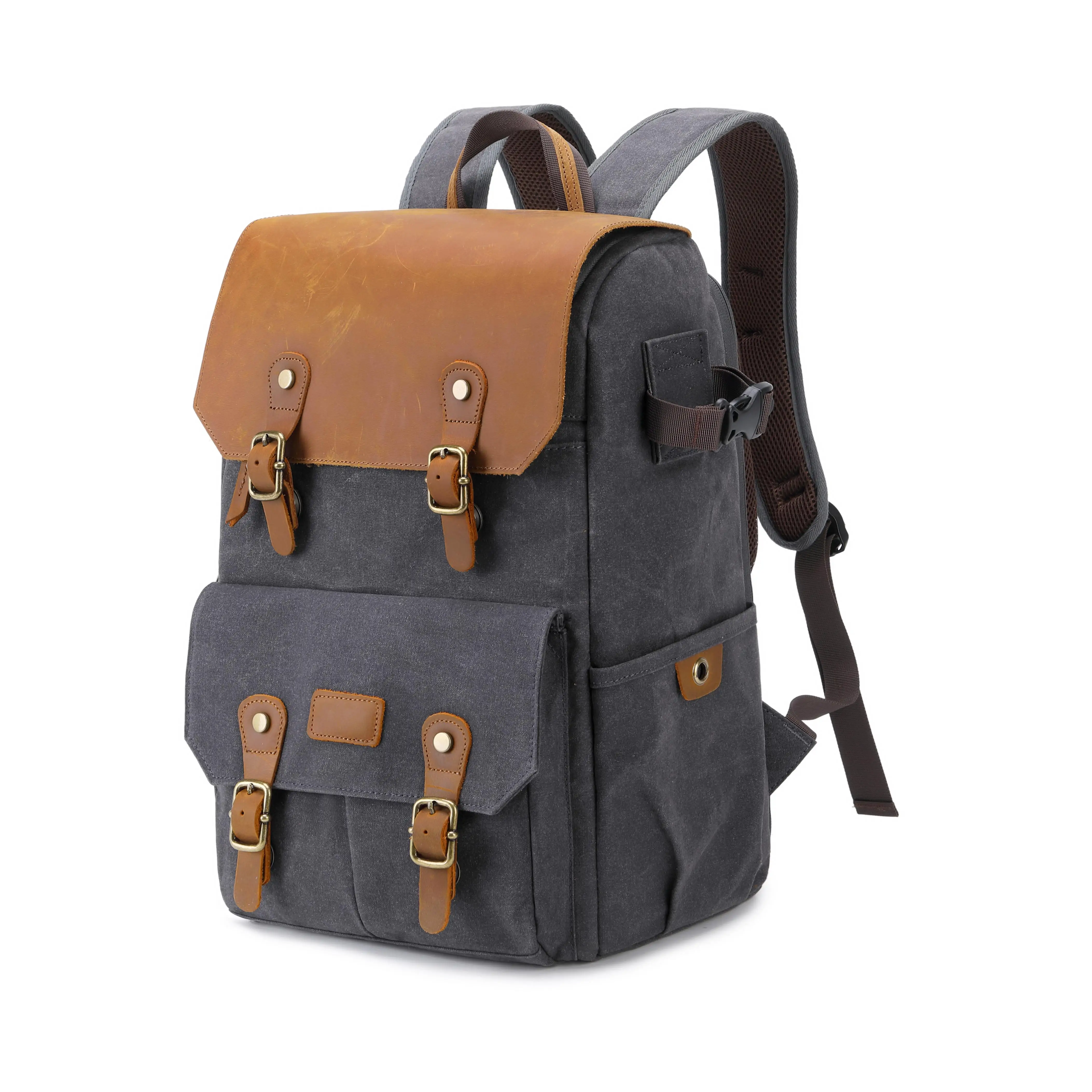 

Водонепроницаемый холщовый рюкзак Powerwin для фотосъемки с USB-портом, сумка для DLSR SLR-камеры, для объектива Canon/Nikon, штатив для 15,6-дюймового ноутбука