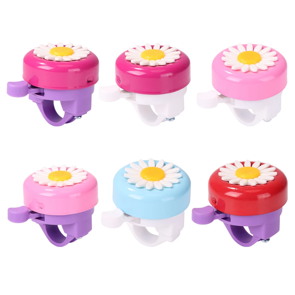 Sonnette Vélo Enfant Motif Fleur - Aluminium, Pour Guidon 22 Mm, Installation Facile, Son Clair Et Fort - Sécurité Et Décoration