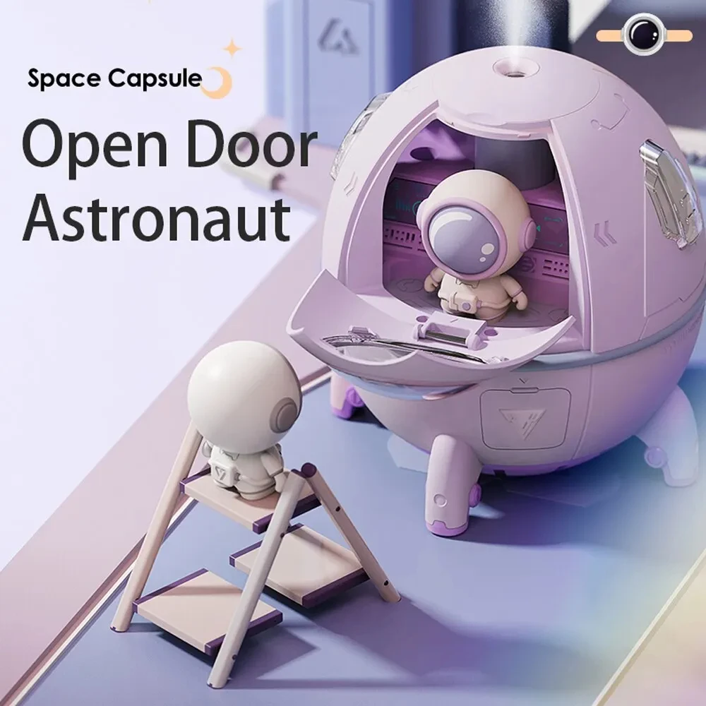 220ML Desktop Humidifier Portable USB Astronaut Air Humidifier Diffuser for Home With Colorful Light 4