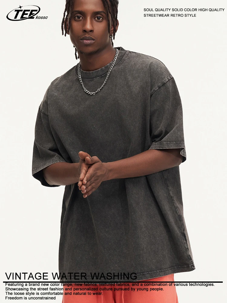 [WOOALONG]★25SS★韓国人気★Rope-Type Washed Loose T-shirt MUSINSA | WOOALONG Rope-Type Washed Loose T-shirt - FADE