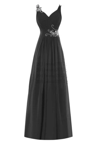 ANGELSBRIDEP Spaghetti Straps Long Bridesmaid Dresses Chiffon Sexy Sweetheart Empire Waist Formal Wedding Guest Party Customized