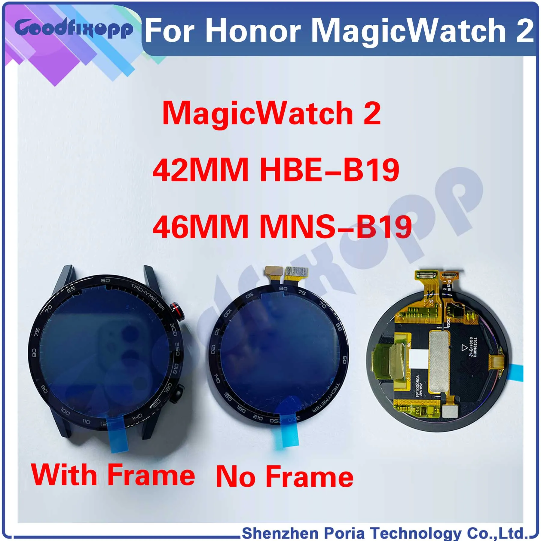 

For Honor MagicWatch 2 HBE-B19 MNS-B19 Magic Watch 2 Magic2 LCD Display Touch Screen Digitizer Assembly Repair Parts Replacement