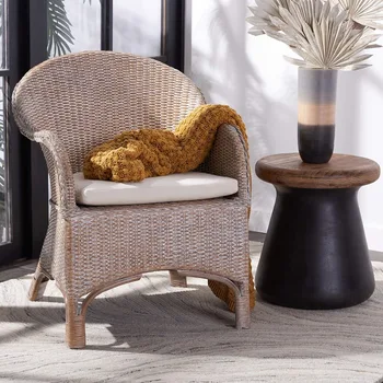 Coastal Grey Rattan Accent Chair 1
